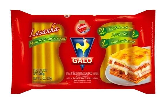 LASANHA GALO 200G DIR AO FORNO Wilso Distribuidor