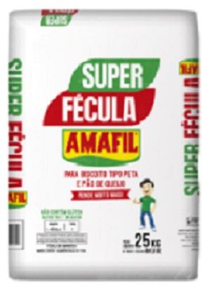 FÉCULA DE MANDIOCA SUPER FECULA 25KG AMAFIL 
