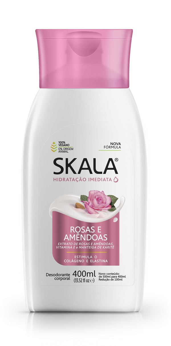 HIDRATANTE DESODORANTE SKALA 400ML ROSAS E AMENDOAS