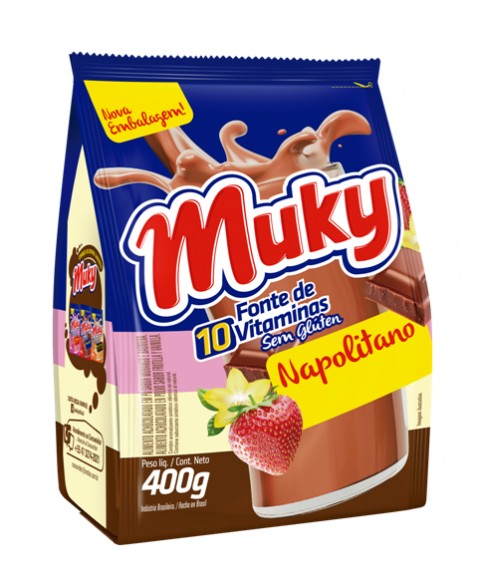 BEBIDA LACTEA PÓ MUKY PCT 400G NAPOLITANO