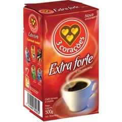CAFE PO VACUO 500G 3 CORACOES EXT FORTE