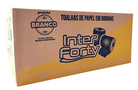 PAPEL TOALHA BOBINA 200M INTERFORTY BRANCO PAPEL TOALHA BOBINA 200M INTERFORTY BRANCO