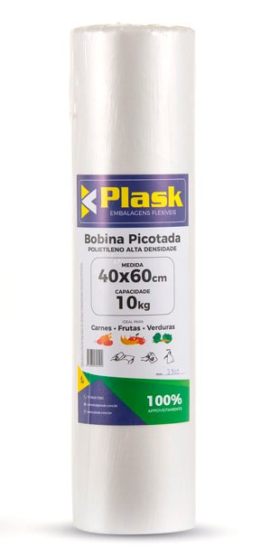 BOBINA PICOTADA PLASK REFORÇADA 40X60