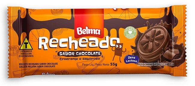 BISCOITO RECHEADO LANCHINHO 55G BELMA CHOCOLATE