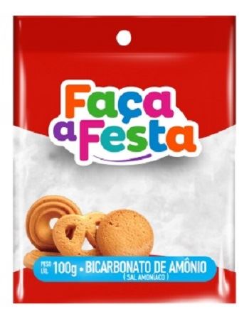 FAÇA A FESTA BICABORNATO DE AMONIO 100G SAL AMONIACO