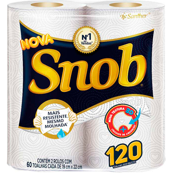 TOALHA PAPEL ROLO 120FLS SNOB C/2X55FLS BRANCO TOALHA PAPEL ROLO 120FLS SNOB C/2X55FLS BRANCO