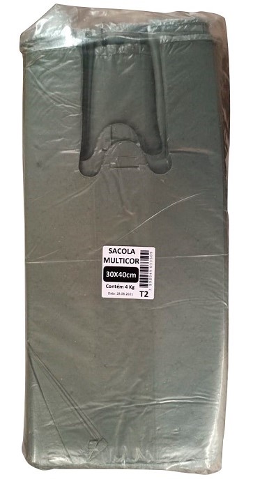 SACOLA RECICLAVEL RELIX MULTICOLOR 30X40 4KG