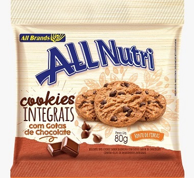 COOKIES ALLNUTRI 80G INTEGRAIS GOTAS CHOCOLATE