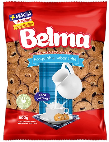 BISCOITO ROSQUINHA BELMA 600G LEITE