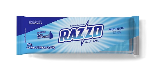 SABAO EM BARRA RAZZO 500G AZUL 2X250G