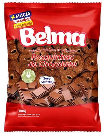 BISCOITO ROSQUINHA BELMA 300G CHOCOLATE BISCOITO ROSQUINHA BELMA 300G CHOCOLATE