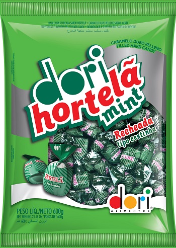 BALA DURA DORI 600G HORTELA RECHEADA