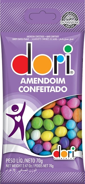 AMENDOIM 70G DORI CONFEITADO