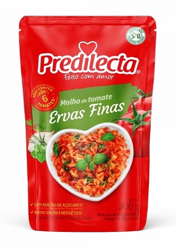 MOLHO DE TOMATE PREDILECTA DOY PACK 300G ERVAS FINAS MOLHO DE TOMATE PREDILECTA DOY PACK 300G ERVAS FINAS