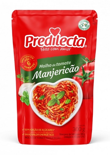 MOLHO DE TOMATE PREDILECTA DOY PACK 300G MANJERICÃO MOLHO DE TOMATE PREDILECTA DOY PACK 300G MANJERICÃO