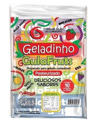 GELADINHO SORT 55G GULA FRUTS C/10UN 