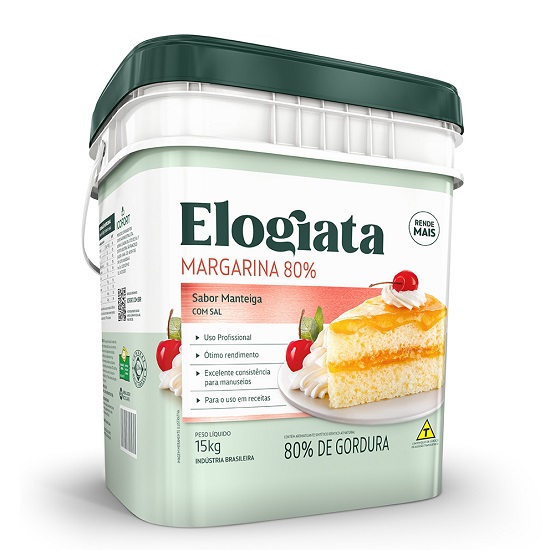 MARGARINA BALDE 15KG ELOGIATA 80% LIP