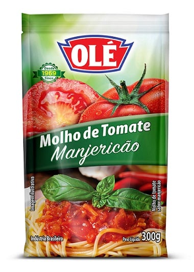 MOLHO DE TOMATE OLE DOY P 300GR MANJERICAO