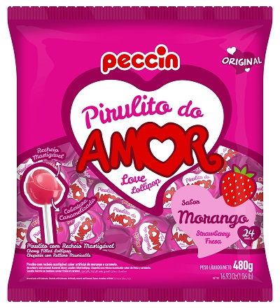 PIRULITO 480G MORANGO DO AMOR 