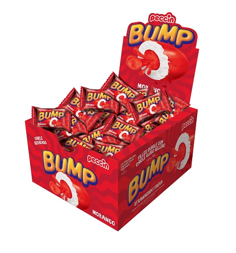 CHICLE BUMP 140G MORANGO