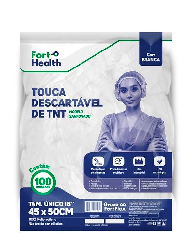 TOUCA TNT DESCART FORT HEALTH BR 100UN