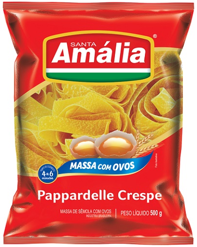 MACARRAO SANTA AMALIA COM OVOS 500G PAPPARDELLE CRES  MACARRAO SANTA AMALIA COM OVOS 500G PAPPARDELLE CRES