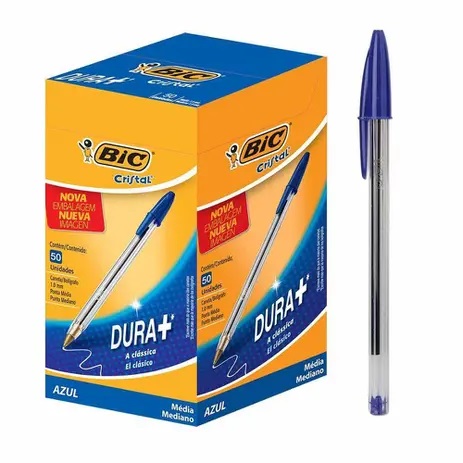 CANETA BIC CRISTAL AZUL 50UN