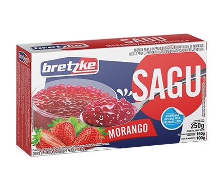 SAGU BRETZKE 250G MORANGO