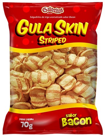 CHIPS GULA SKIN STRIPED 70G BACON