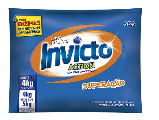 LAVA ROUPAS EM PO INVICTO SACHE 4KG SUPERACAO