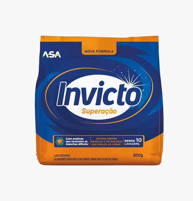 SABÃO EM PO INVICTO SACHE  800G SUPERACAO