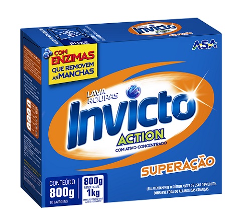 LAVA ROUPAS EM PO INVICTO CX  800G SUPERACAO