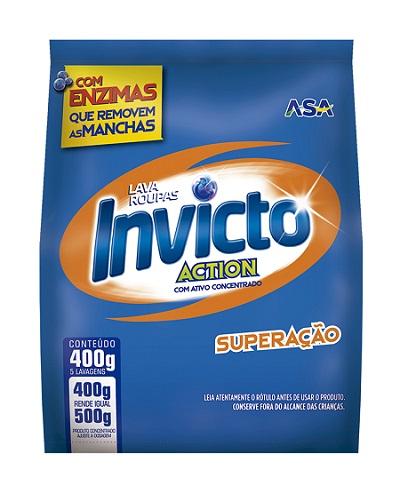 LAVA ROUPAS EM PO INVICTO SACHE  400G SUPERACAO