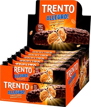 CHOCOLATE TRENTO ALLEGRO 35G CHOCOLATE DARK COM AMENDOIM