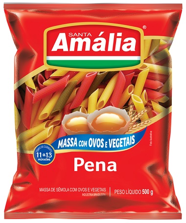 MACARRAO SANTA AMALIA COM OVOS 500G COLORIDO PENA