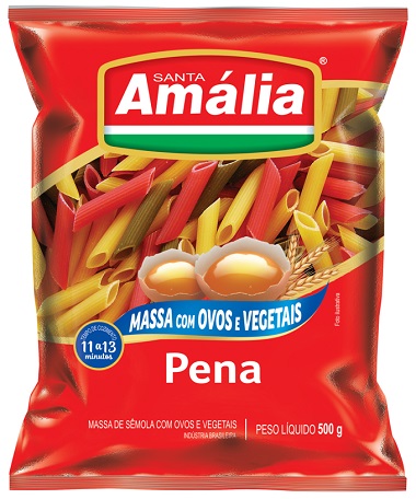 MACARRAO SANTA AMALIA COM OVOS 500G COLORIDO PENA MACARRAO SANTA AMALIA COM OVOS 500G COLORIDO PENA