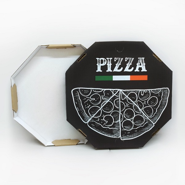 CAIXA DE PIZZA OCTV BLACK 25CM C/25UN