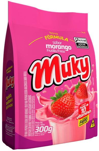 BEBIDA LACTEA PÓ MUKY PACOTE 300G MORANGO BEBIDA LACTEA PÓ MUKY PACOTE 300G MORANGO