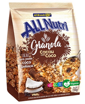 GRANOLA ALLNUTRI 230G CACAU COM COCO