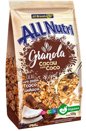 GRANOLA ALLNUTRI 500G CACAU COM COCO