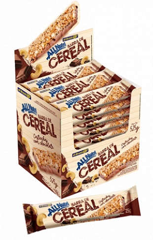 BARRA CEREAL ALLNUTRI 22G CASTANHA COM CHOCOLATE