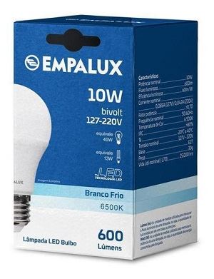 LAMPADA LED EMPALUX BIVOLT 10W 6500K