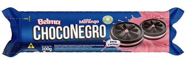 BISCOITO RECHEADO 100G BELMA CHOCONEGRO MORANGO