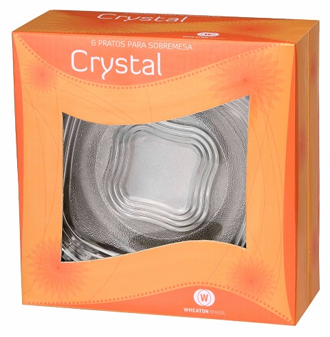 CONJUNTO DE  PRATO WHEATON SOBREM CRYSTAL C/6UN