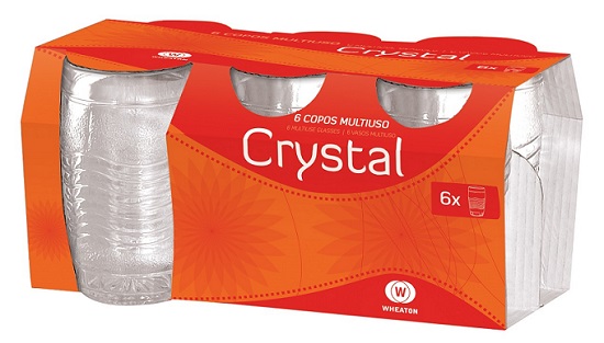 CONJUNTO DE COPO WHEATON CRYSTAL 280ML C/6UN