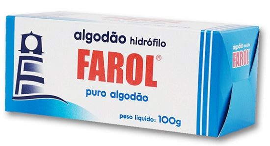 ALGODÃO FAROL CAIXA BRANCO 100G