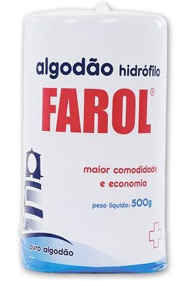 ALGODÃO FAROL ROLO BRANCO 500G
