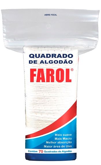 ALGODÃO FAROL QUADRADINHO BRANCO 100G