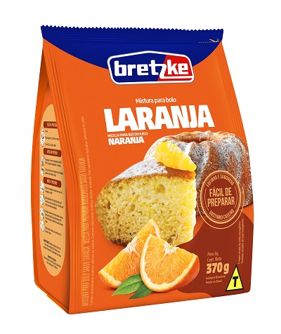 MISTURA BOLO BRETZKE POUCH 370G LARANJA MISTURA BOLO BRETZKE POUCH 370G LARANJA