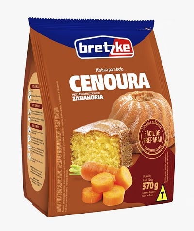 MISTURA PARA BOLO BRETZKE POUCH 370G CENOURA